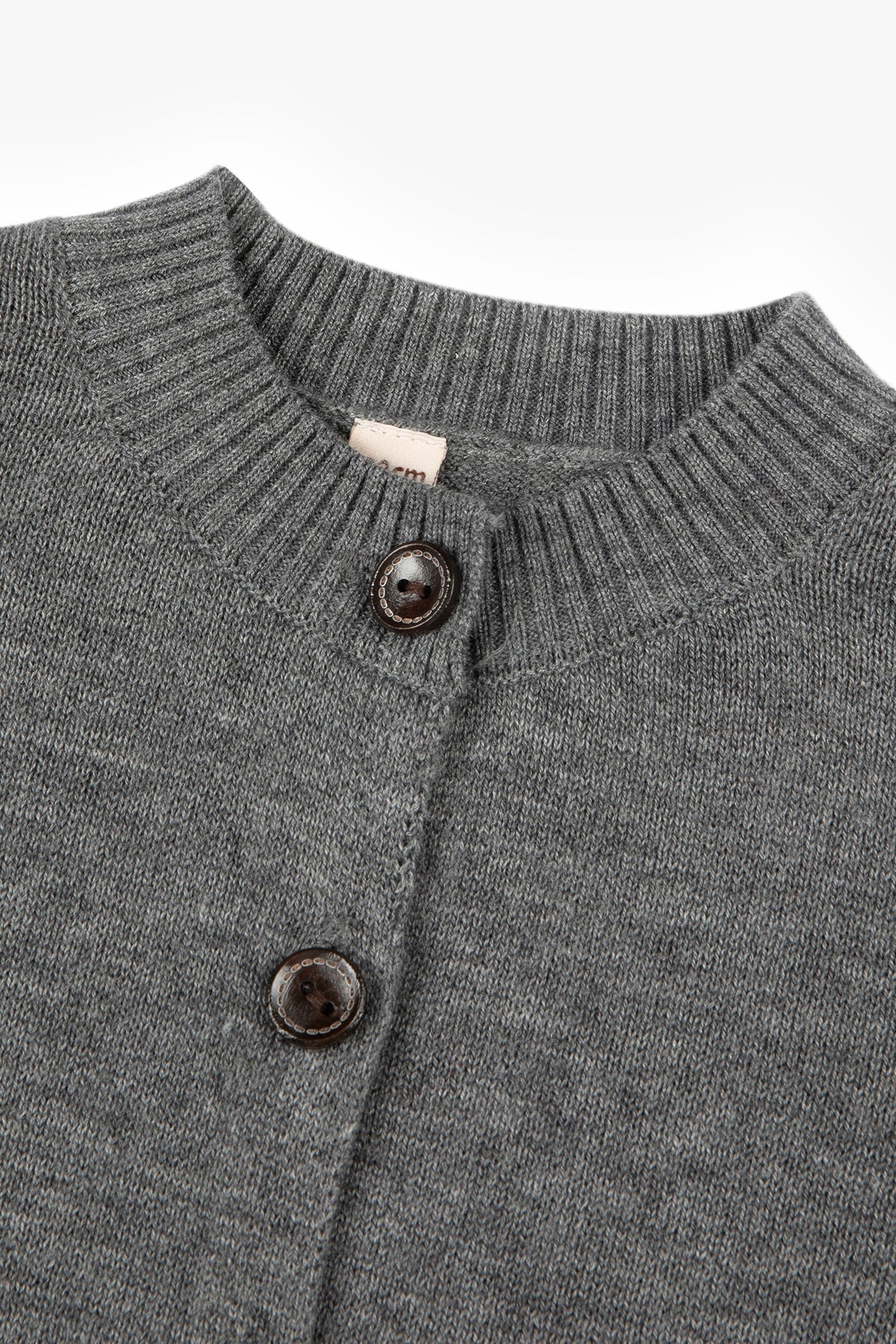 Grey Shadow Wool Cardigan - Cloud and mist dust