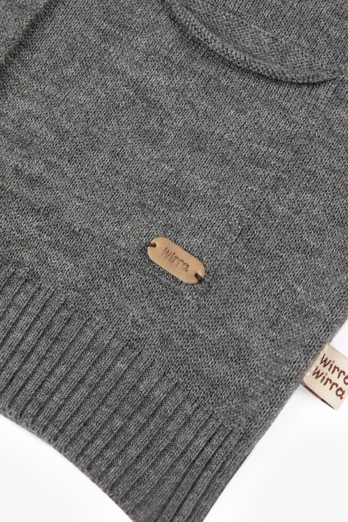 Grey Shadow Wool Cardigan - Cloud and mist dust