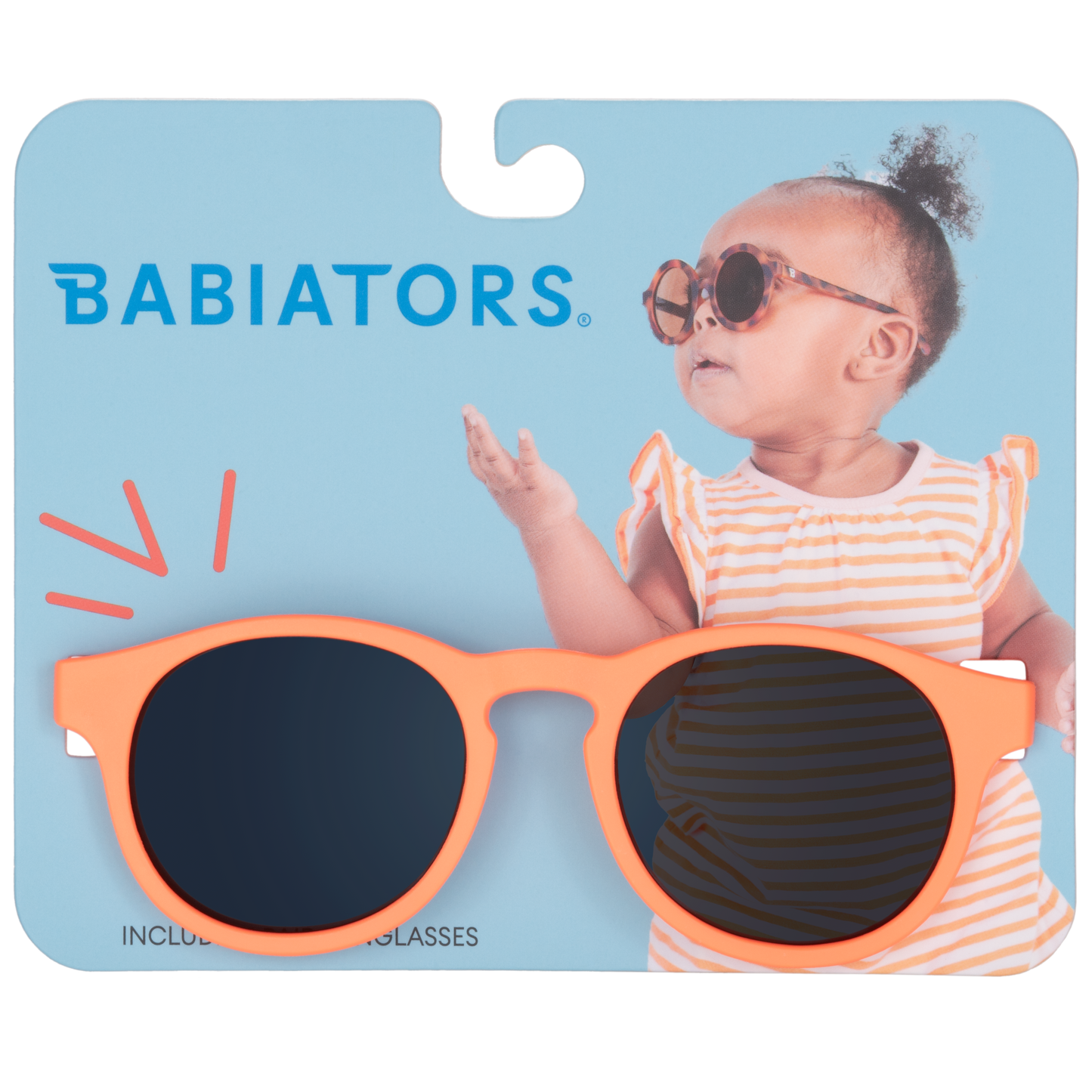 Hang Tag Keyhole Sunglasses | Neon Orange