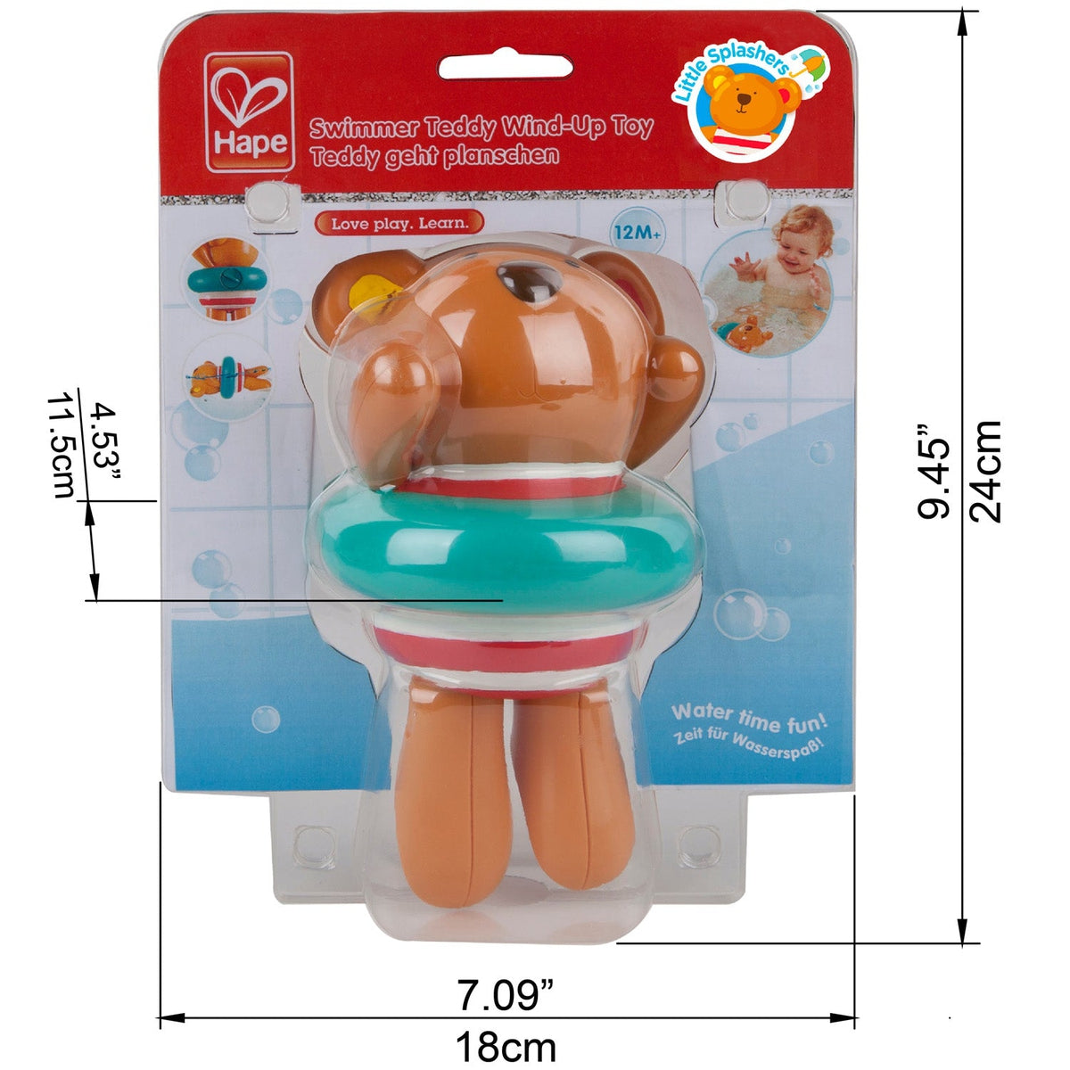 Hape Swimmer Teddy Wind Up Toy