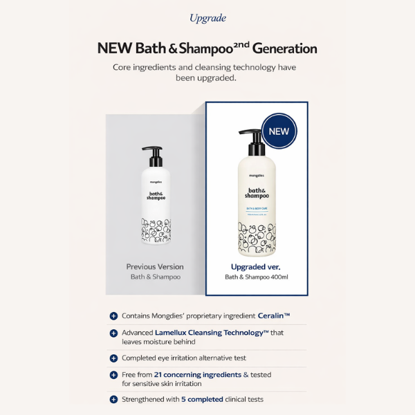 Mongdies Bath & Shampoo 2nd Generation (Upgraded ver.) 400ml