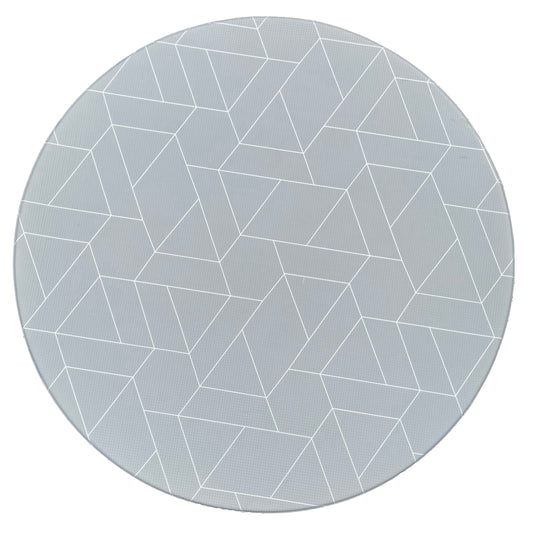 Little Bot Baby Play Mat (Ofie Round Mat, zen line + triangle)