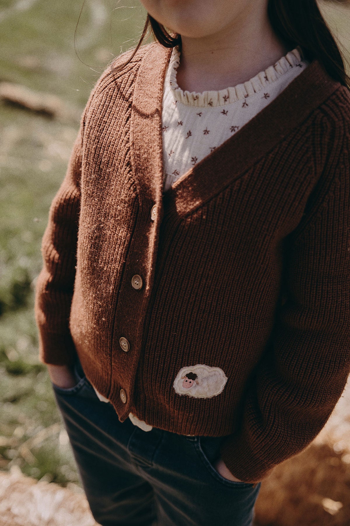 Knit Cardigan - Amber Brown