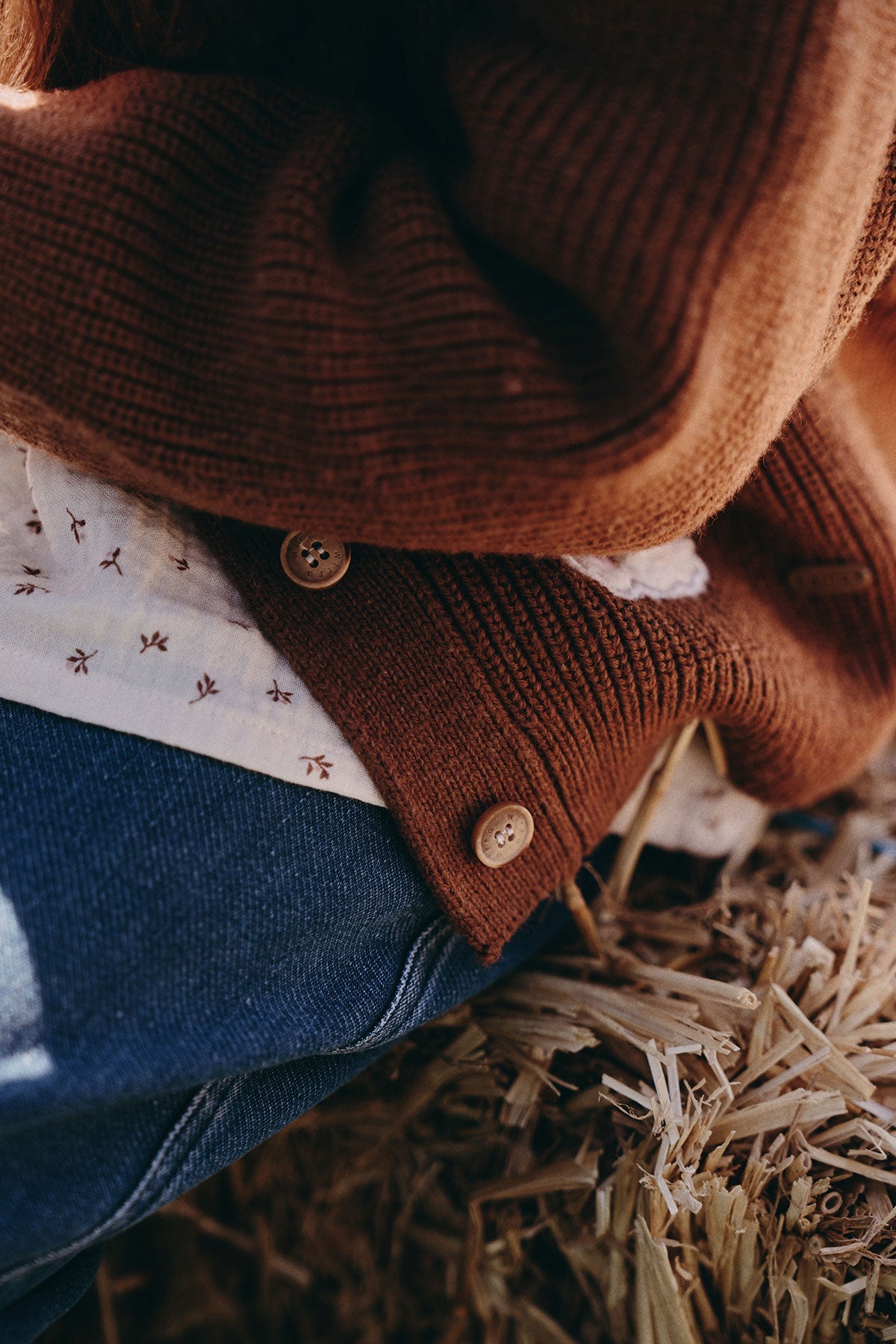 Knit Cardigan - Amber Brown