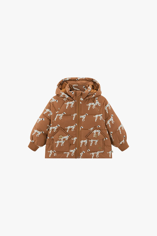 Latte Brown Down Jacket - Sunset Brown
