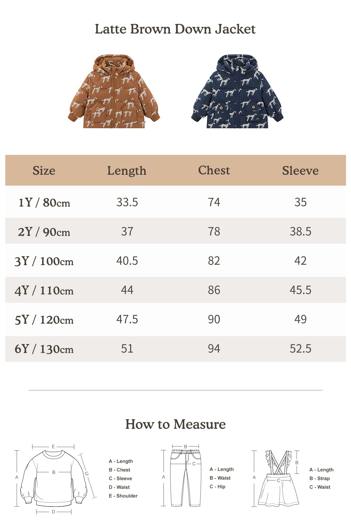 Latte Brown Down Jacket - Sunset Brown