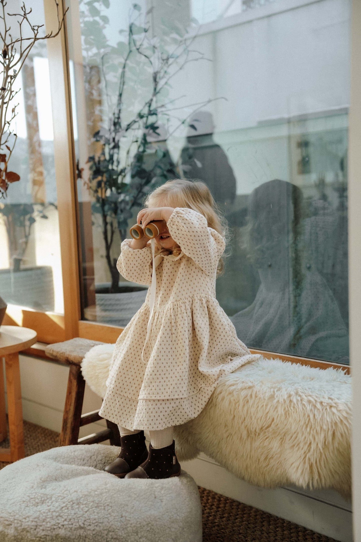 Layered Paisley Dress - Dusty Vanilla