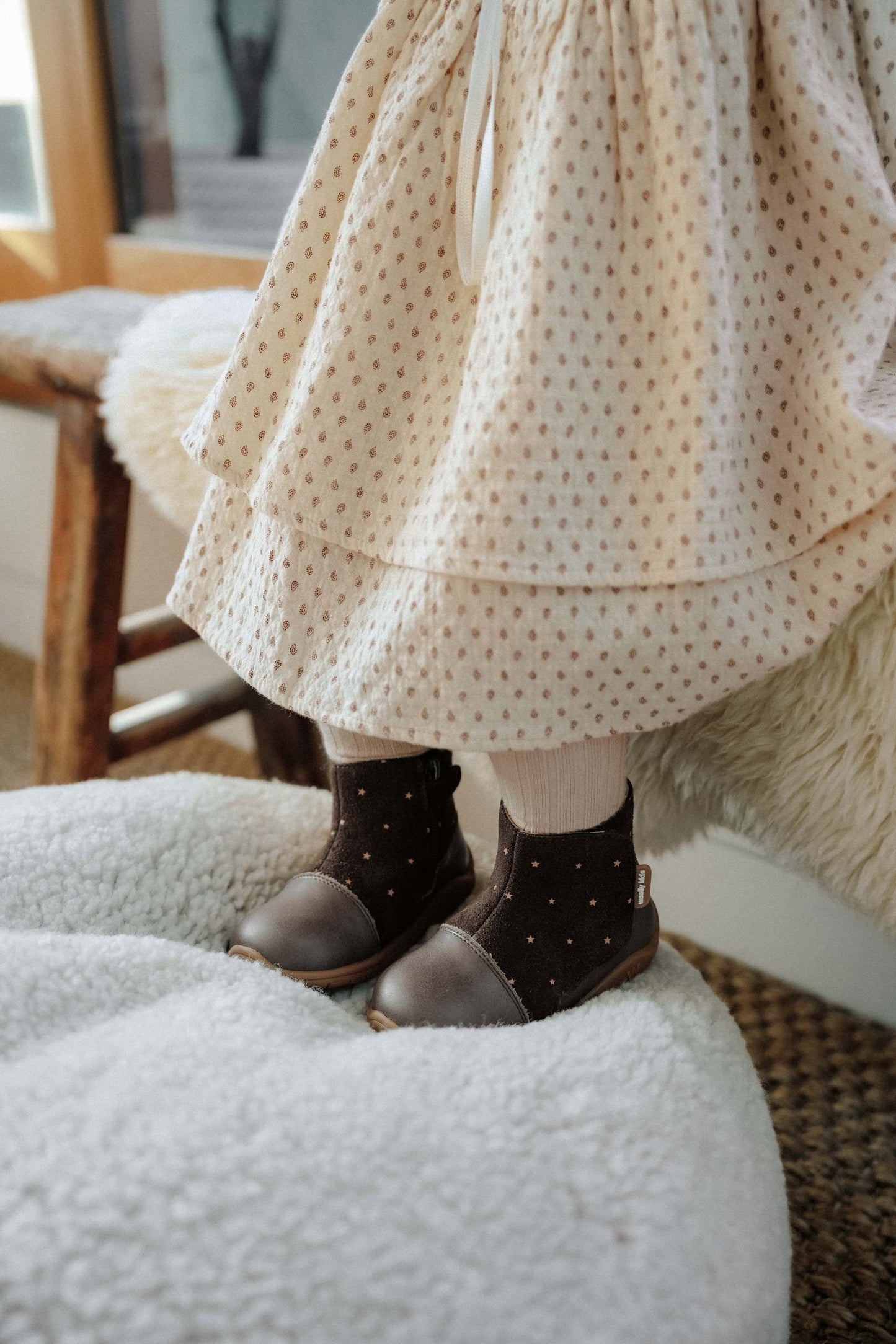 Layered Paisley Dress - Dusty Vanilla