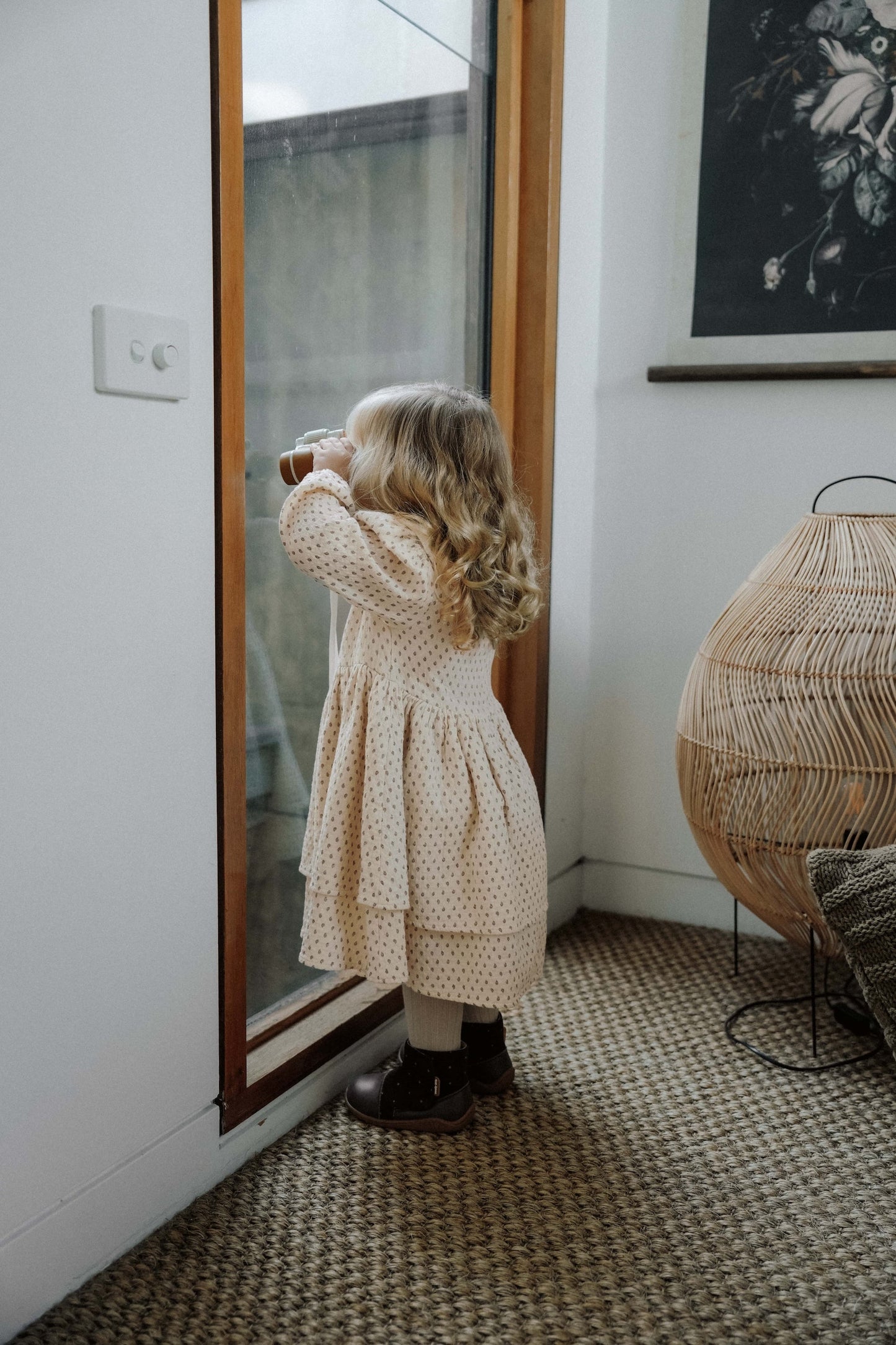Layered Paisley Dress - Dusty Vanilla