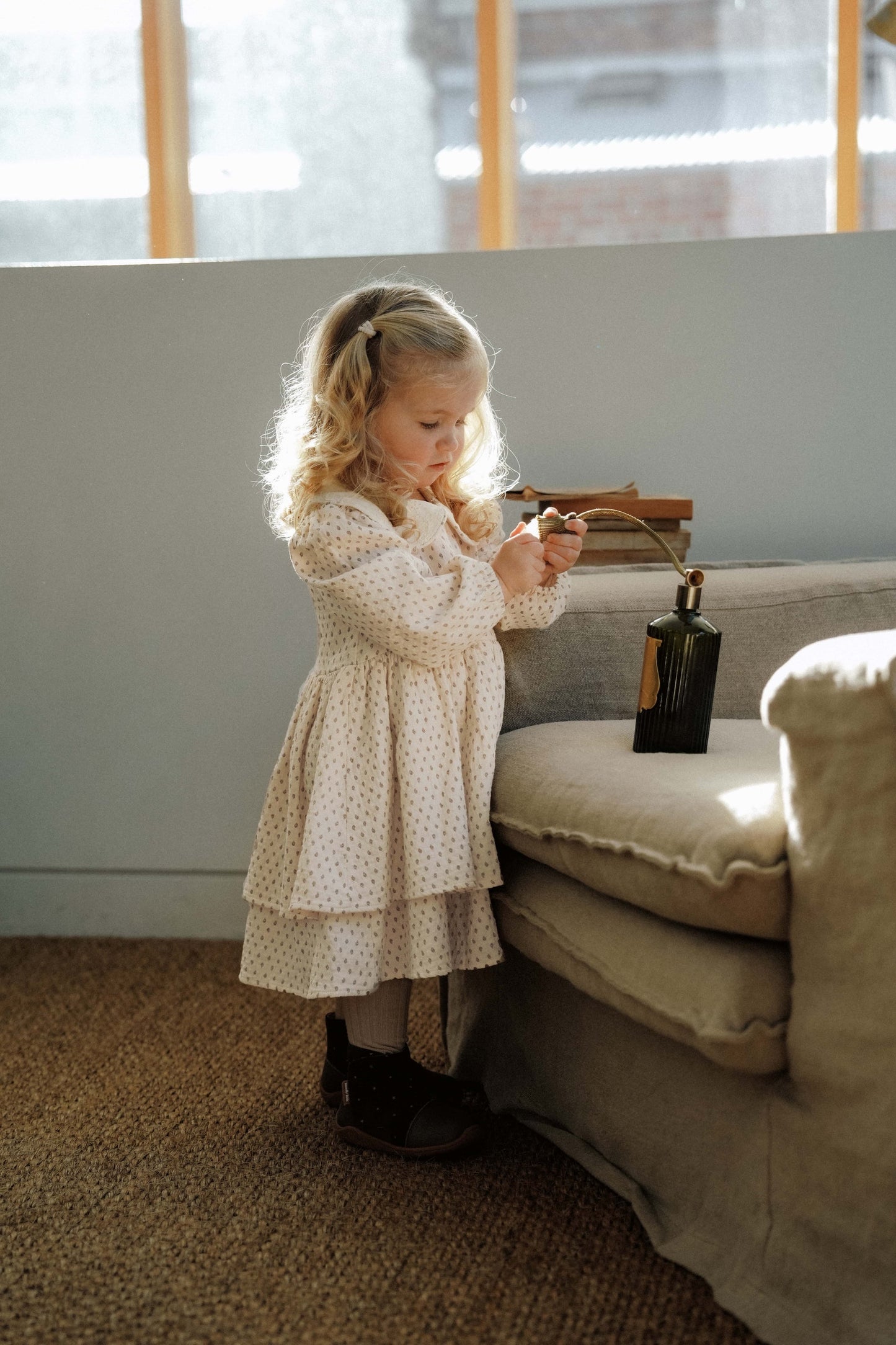 Layered Paisley Dress - Dusty Vanilla
