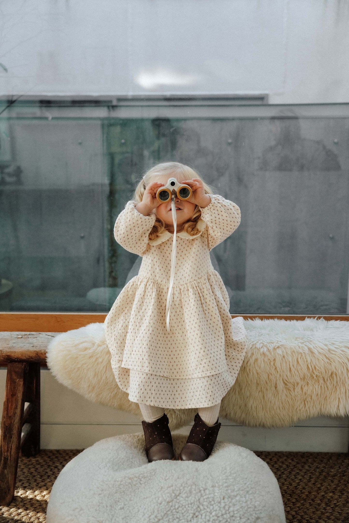 Layered Paisley Dress - Dusty Vanilla