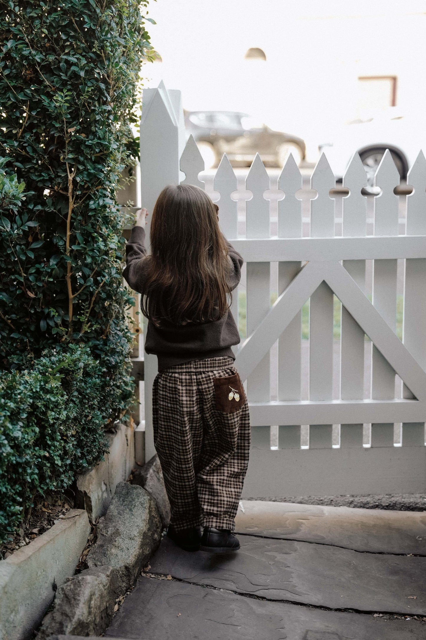 Little Acorn Check Pants - Acorn Brown Mix