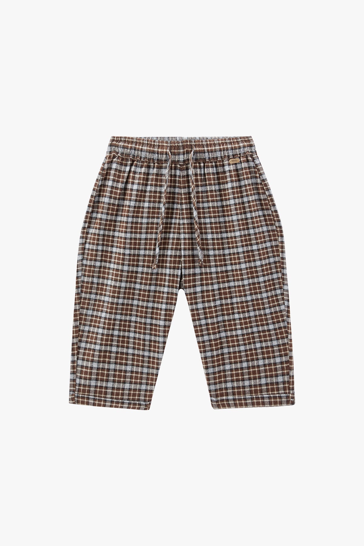 Little Acorn Check Pants - Acorn Brown Mix