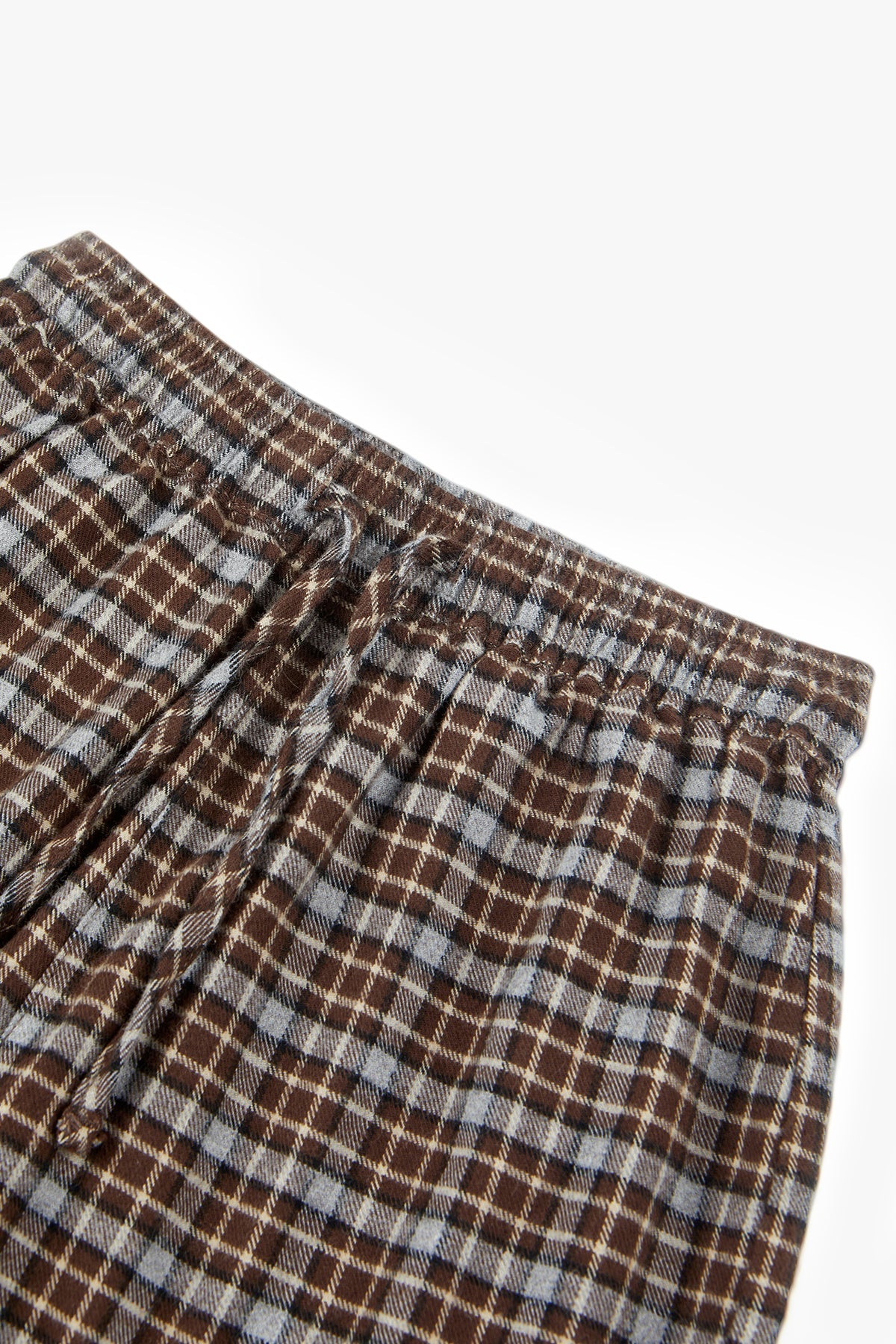 Little Acorn Check Pants - Acorn Brown Mix