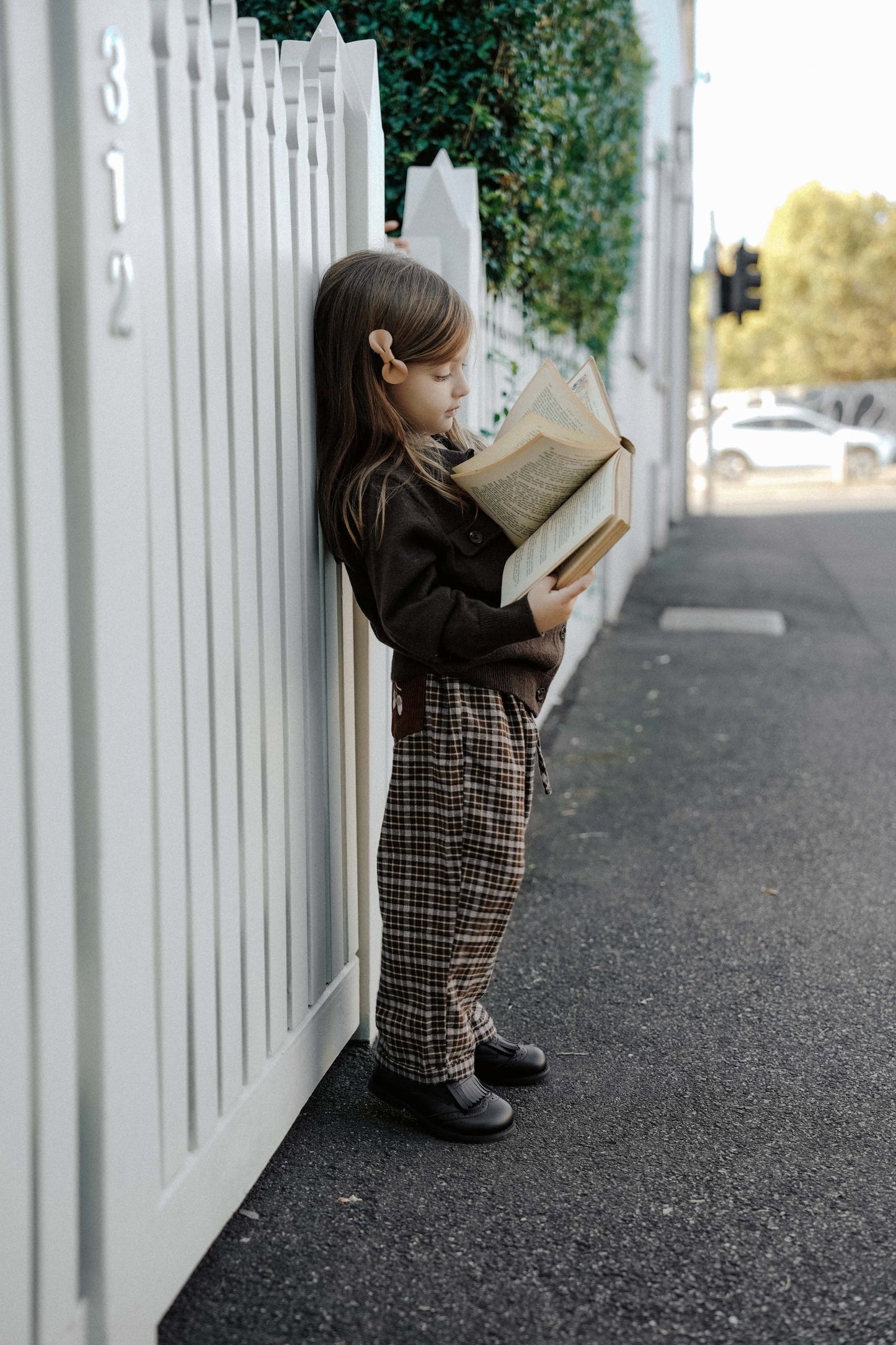 Little Acorn Check Pants - Acorn Brown Mix