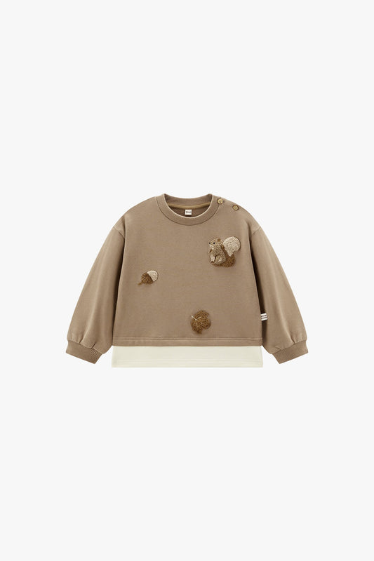 Little Forager Pullover - Acorn Brown