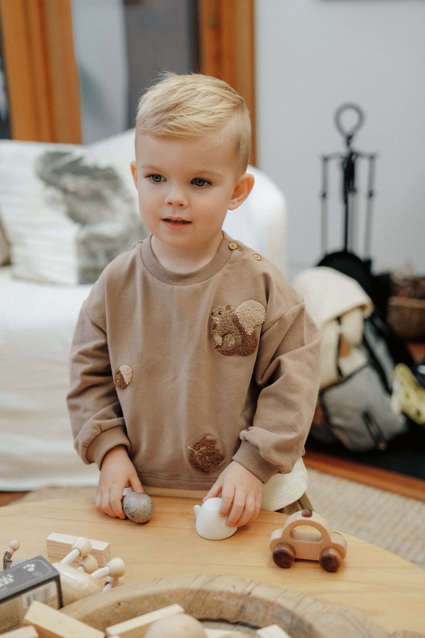 Little Forager Pullover - Acorn Brown