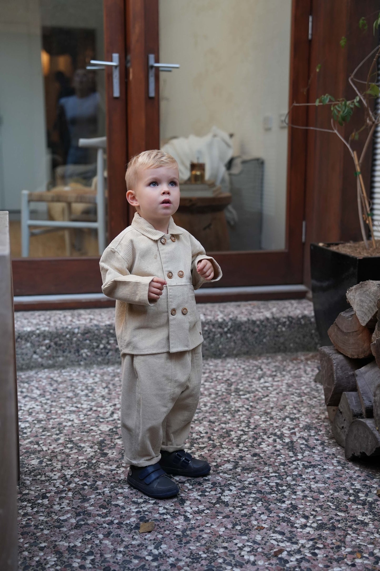 Milky Clay Cord Pants - Milky Clay