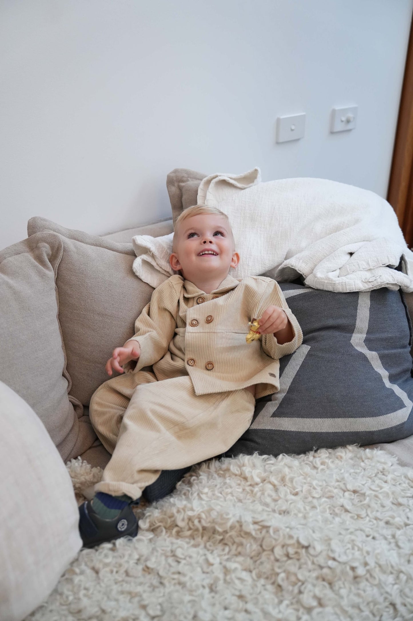 Milky Clay Cord Jacket - Milky Clay