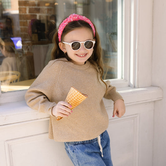 Non-Polarized Keyhole Sunglasses | Sweet Cream Amber Lenses
