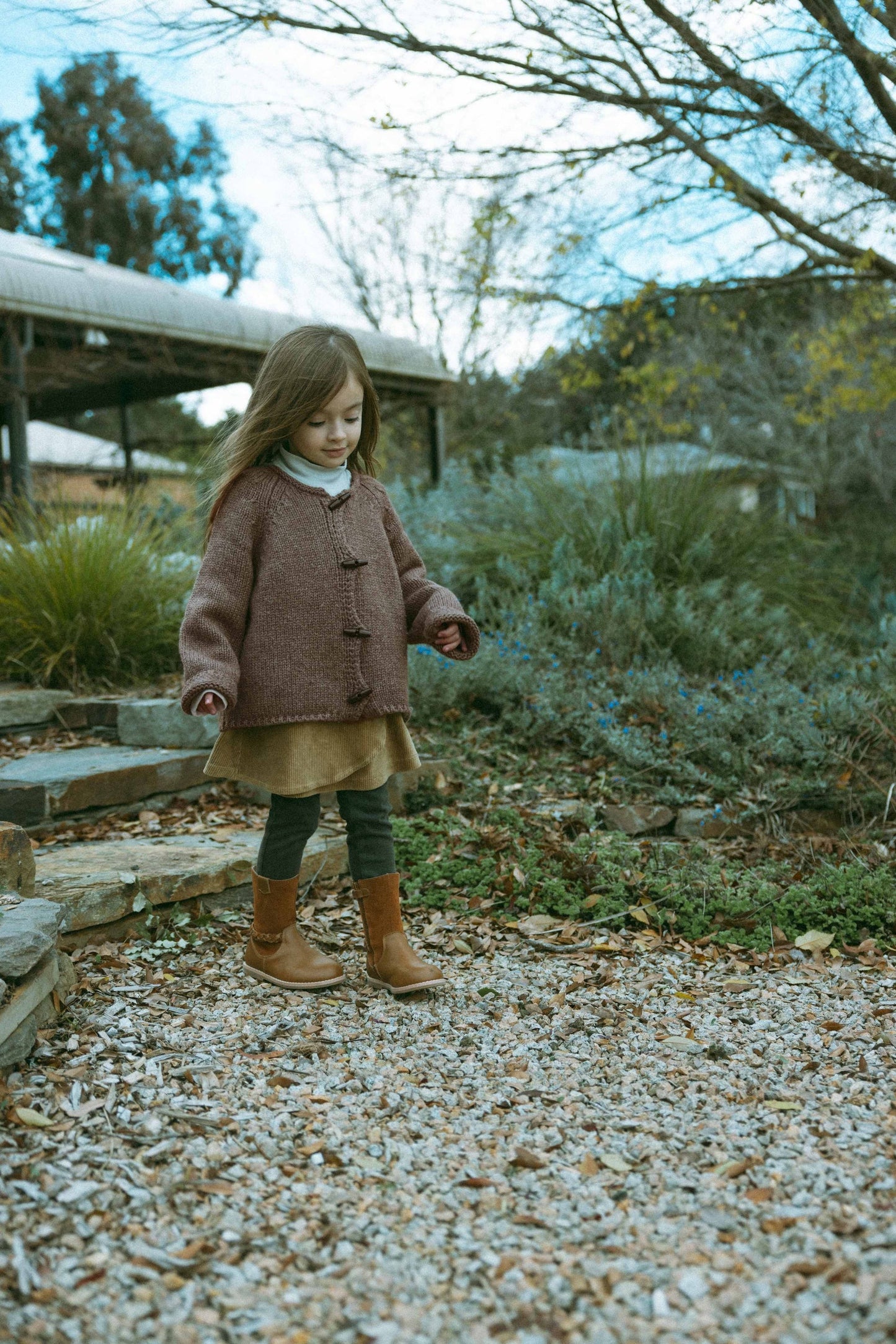 Mocha Thick-Knit Sweater With Wooden Buttons - Mocha