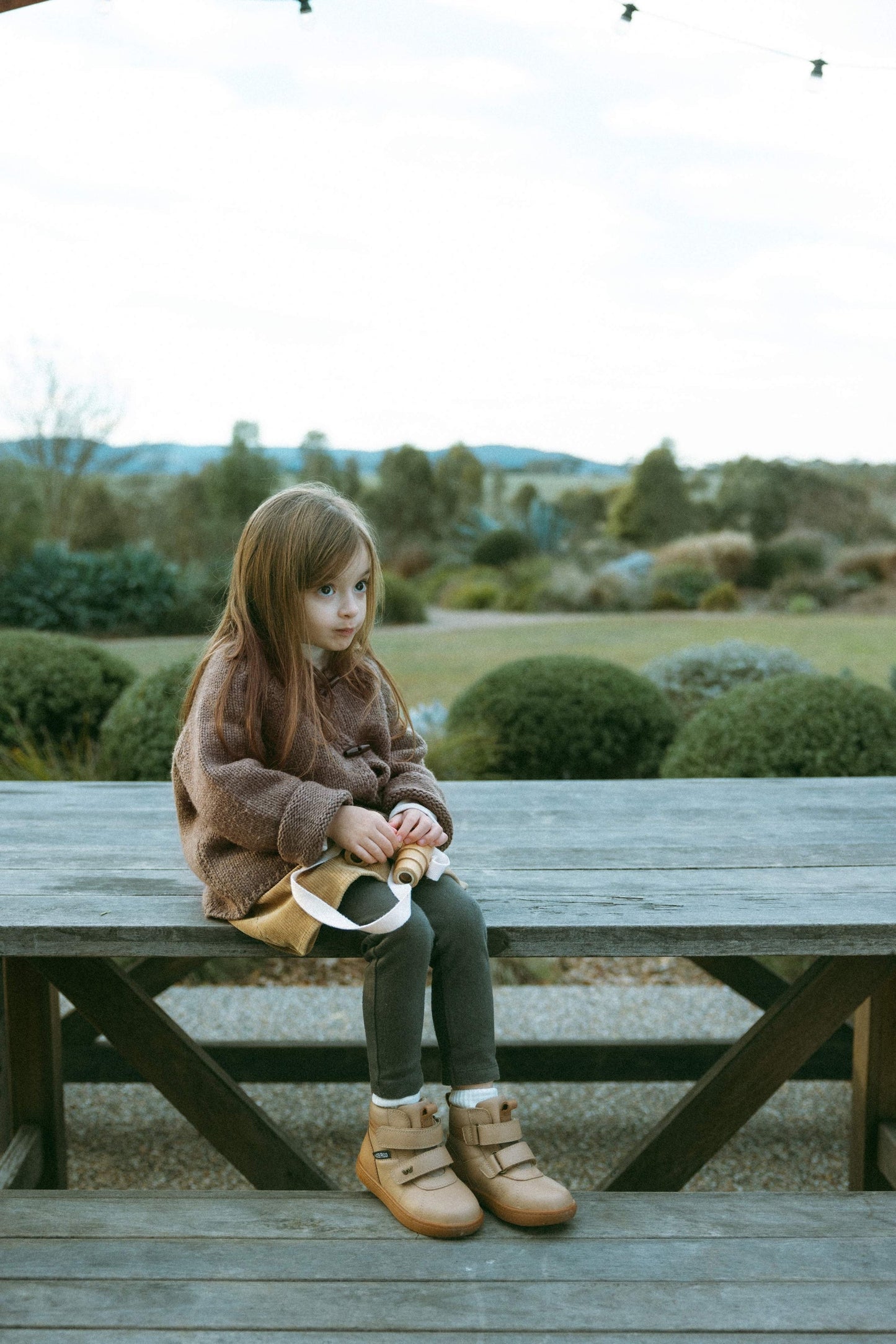 Mocha Thick-Knit Sweater With Wooden Buttons - Mocha