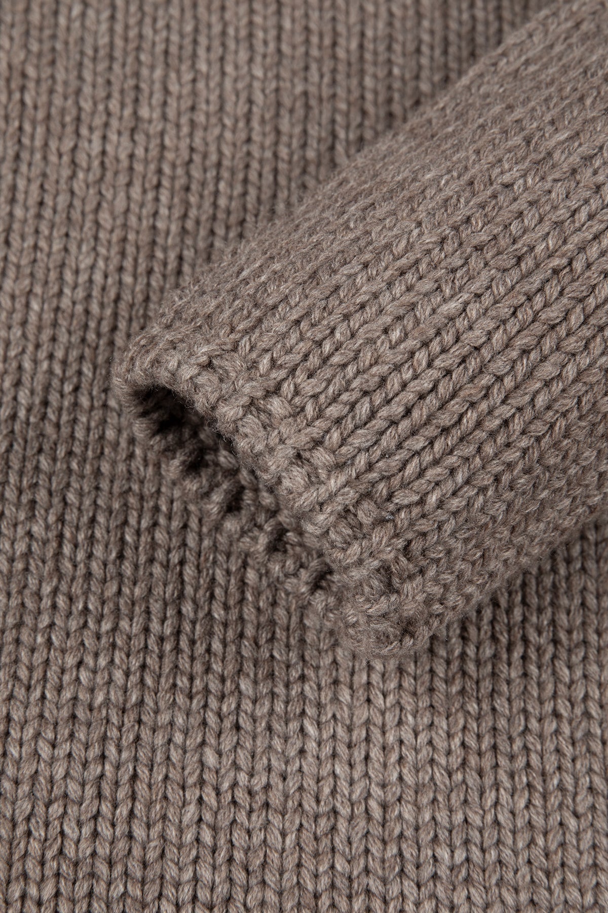 Mocha Thick-Knit Sweater With Wooden Buttons - Mocha