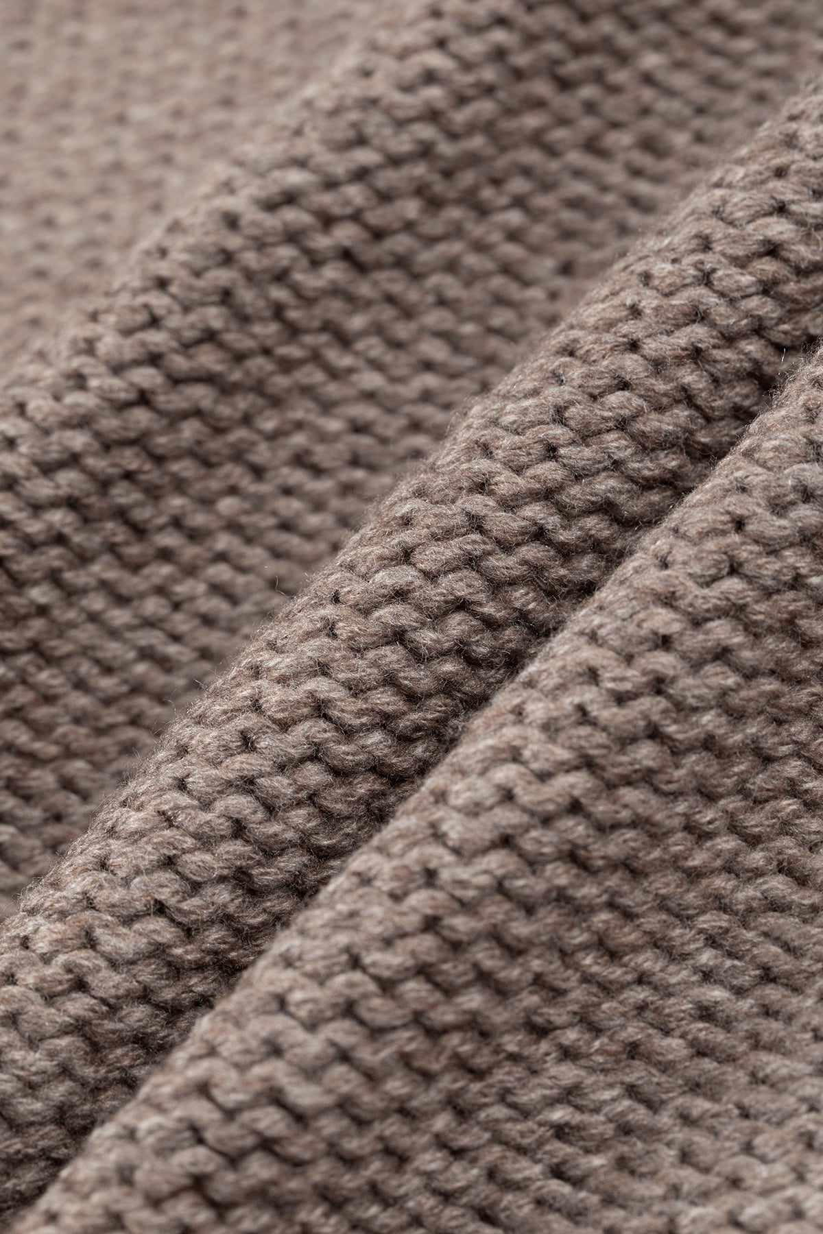 Mocha Thick-Knit Sweater With Wooden Buttons - Mocha