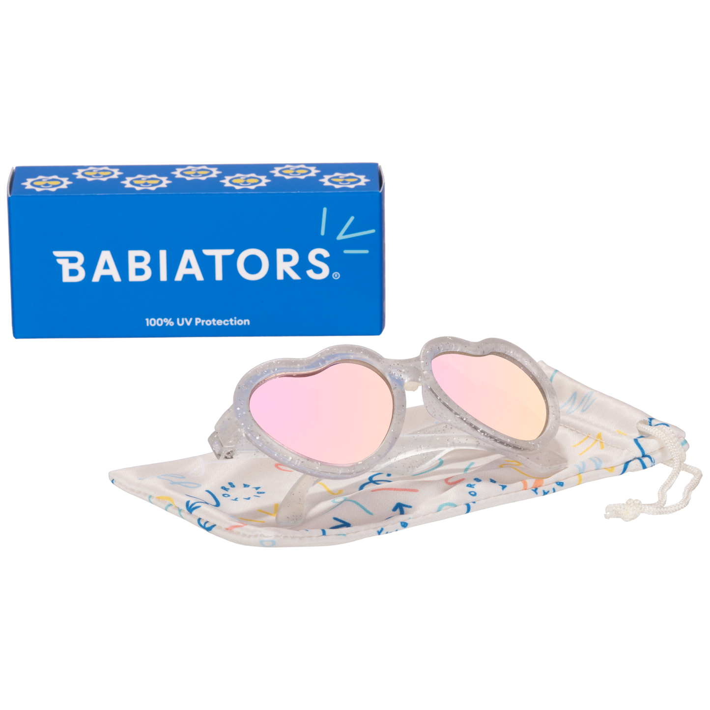 Non-Polarized Heart Sunglasses | "Silver Shimmer"