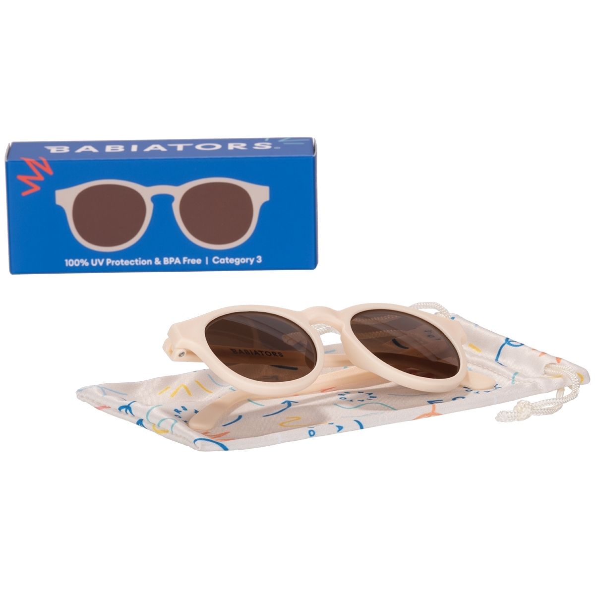 Non-Polarized Keyhole Sunglasses | Sweet Cream Amber Lenses