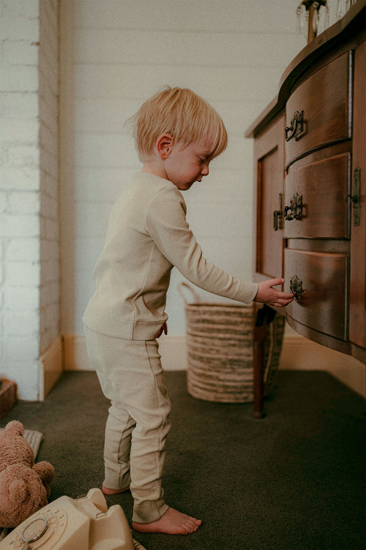 Organic Cotton Pants - Pea Green