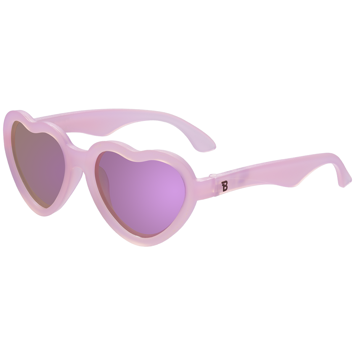 Polarized Heart Sunglasses | Frosted Pink