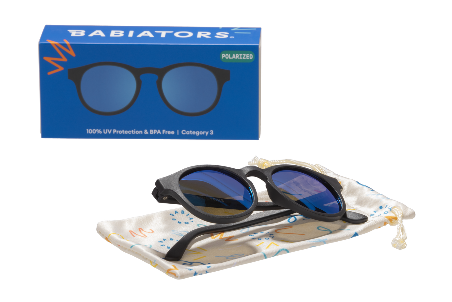Polarized Keyhole Sunglasses | Jet Black