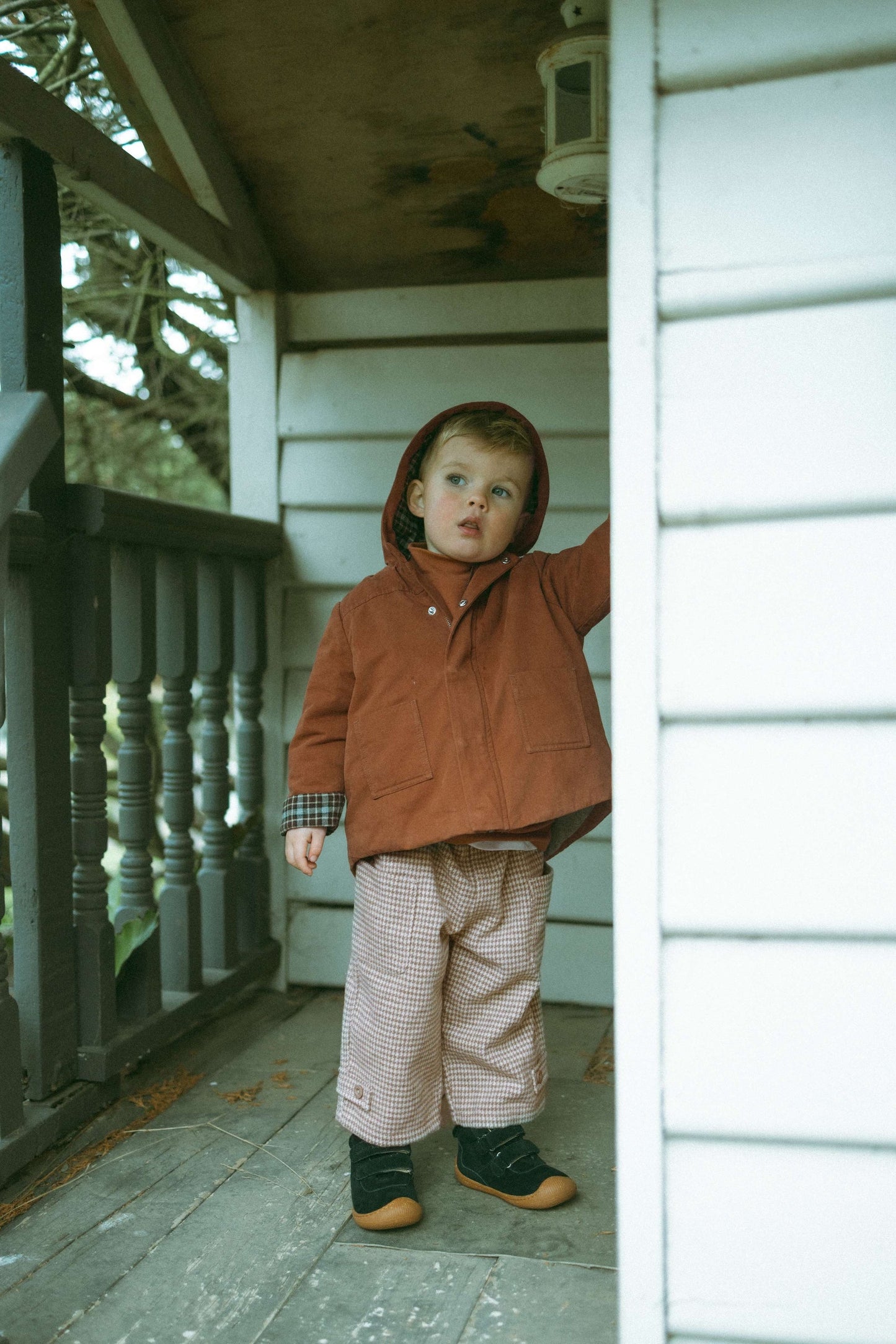 Plaid Fleece Pants - Brown