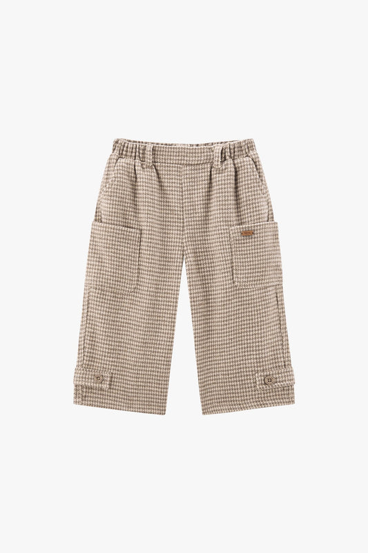 Plaid Fleece Pants - Brown