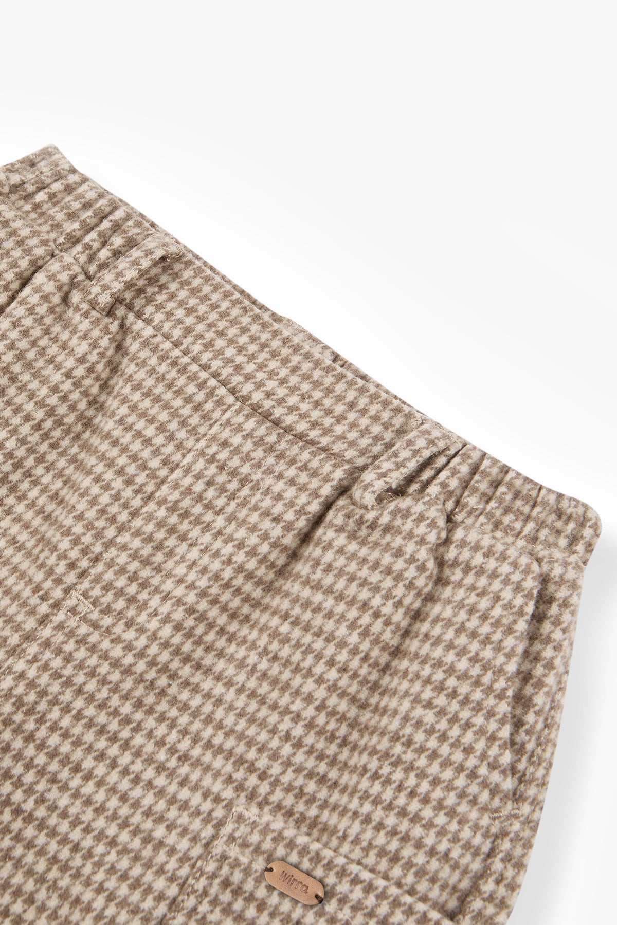 Plaid Fleece Pants - Brown