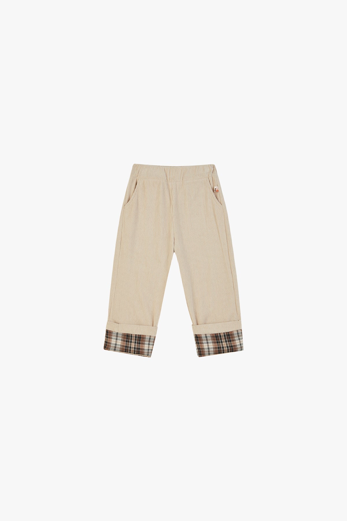 Plaid Pants - Cream