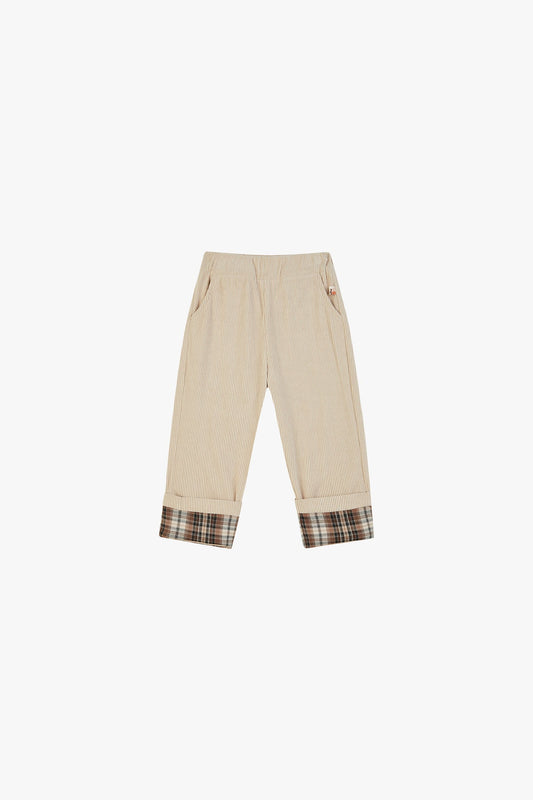 Plaid Pants - Cream