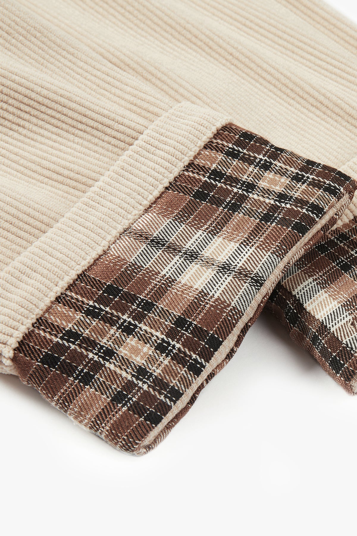 Plaid Pants - Cream