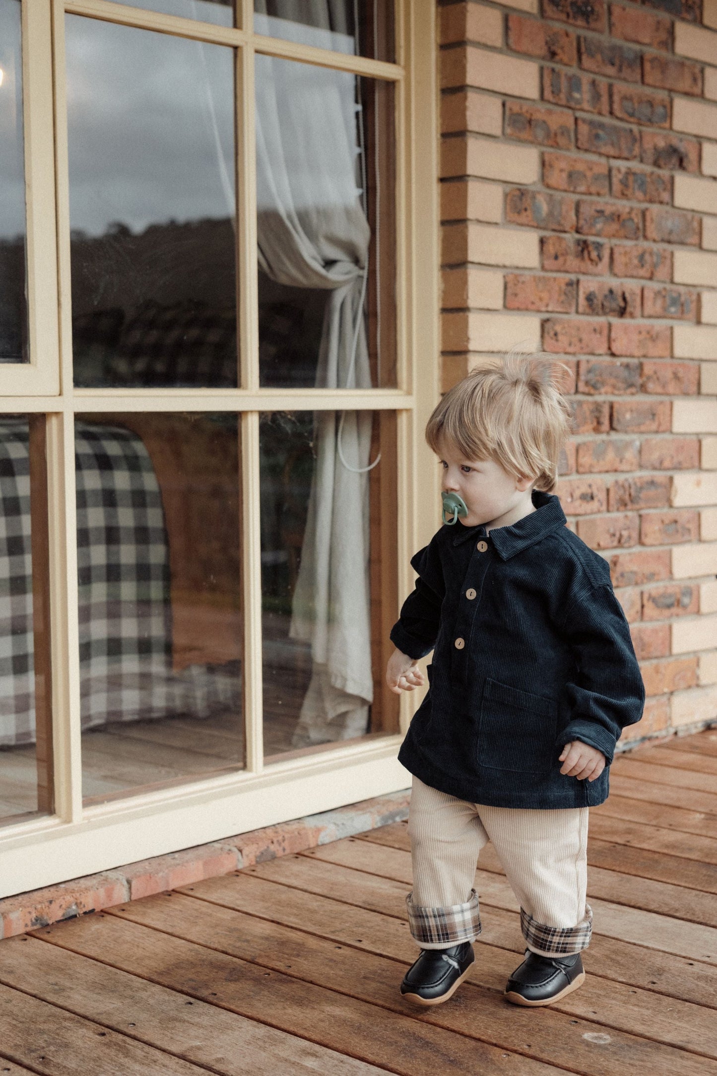 Plaid Pants - Cream