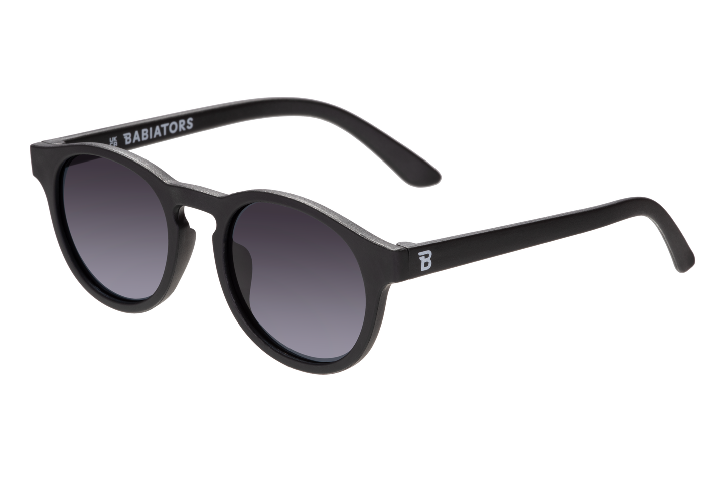 Polarized Keyhole Sunglasses | Jet Black Smoke Lenses
