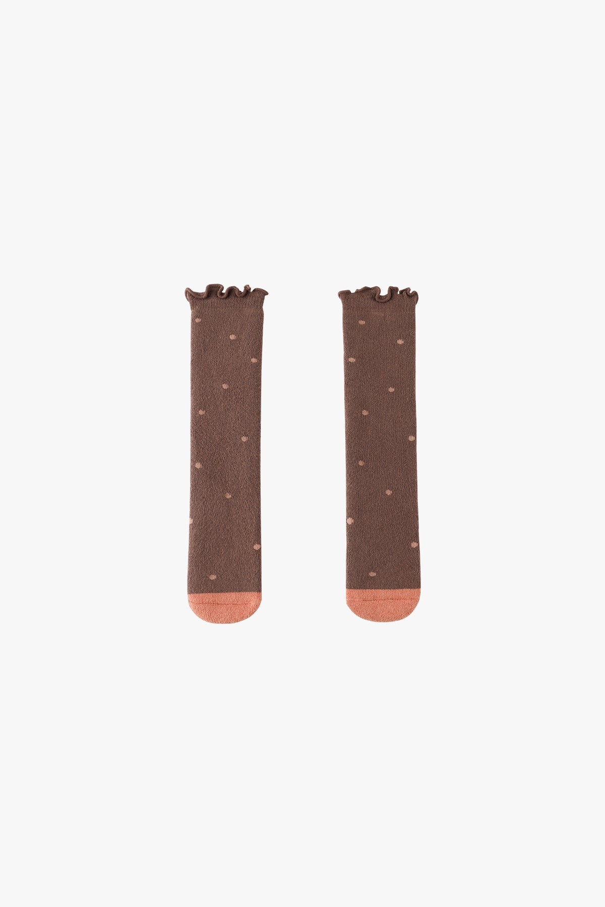Polka Dot Socks - Coffee
