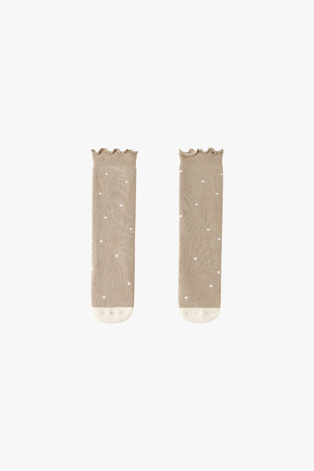 Polka Dot Socks - Khaki