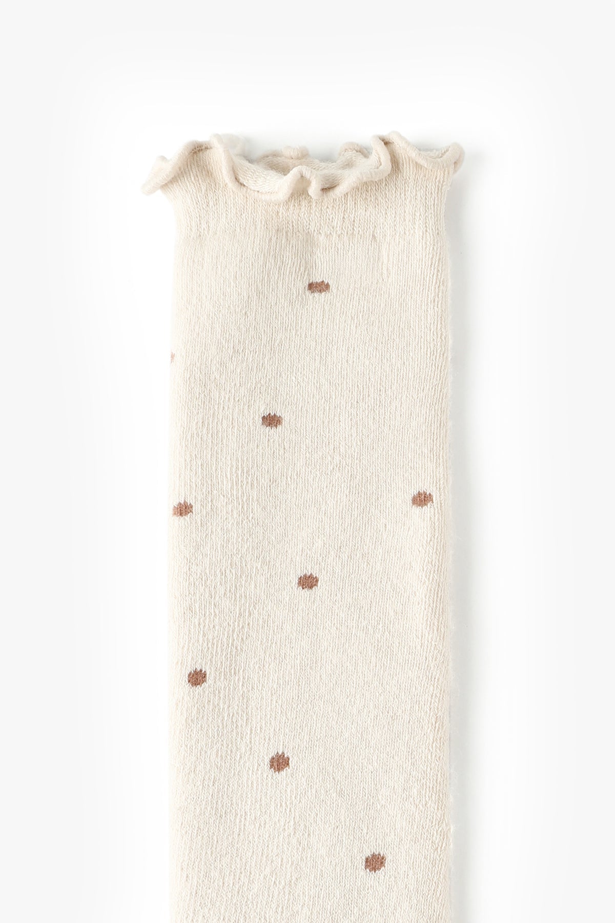 Polka Dot Socks - Light Beige