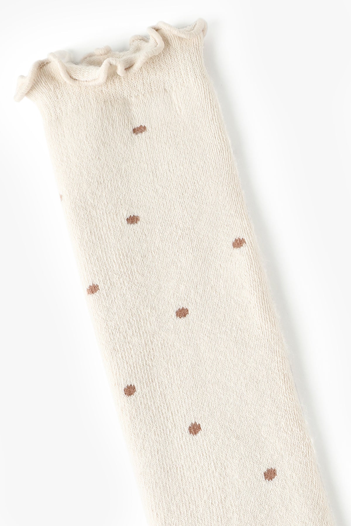 Polka Dot Socks - Light Beige