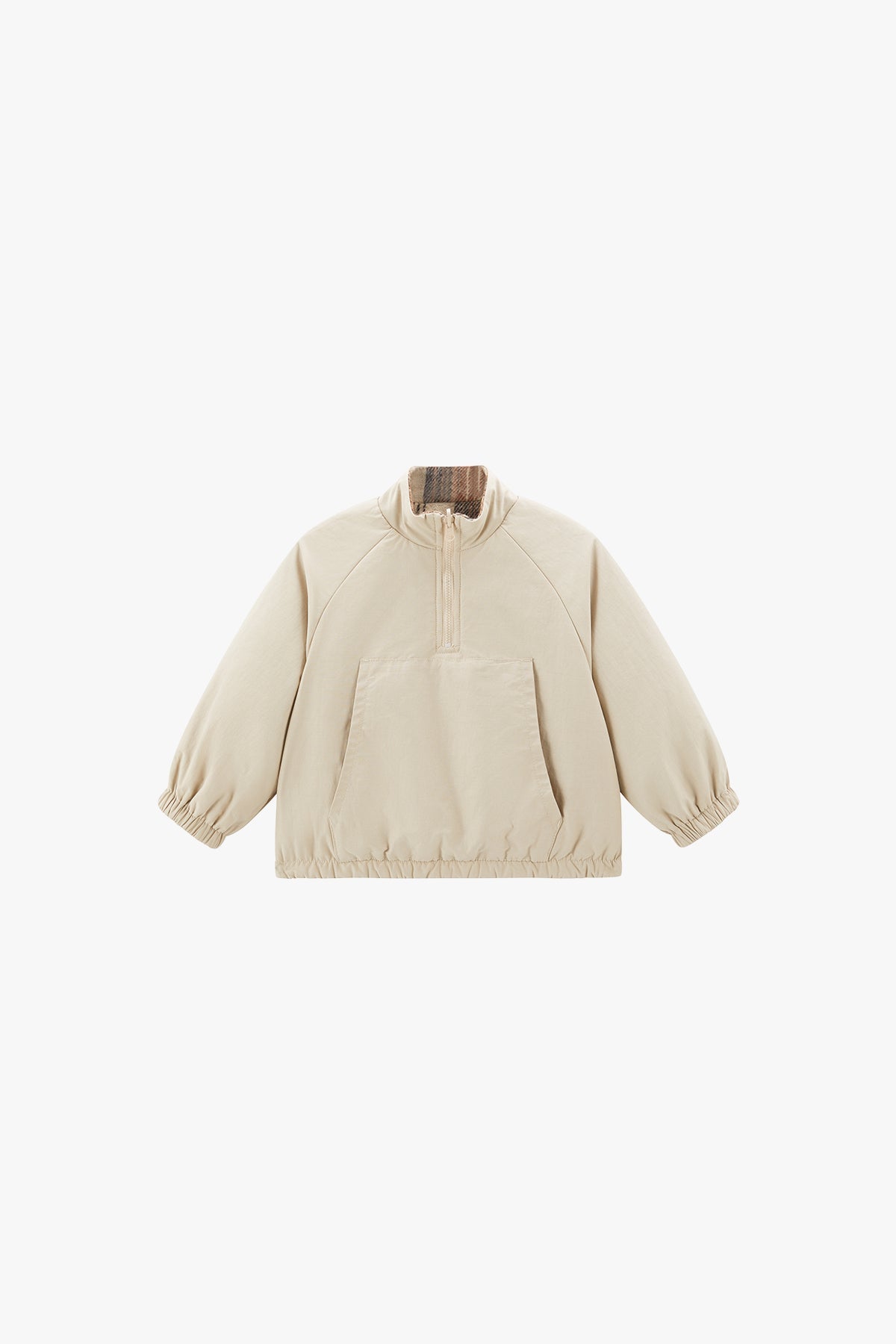 Retro Checkered Plush Jacket - Sunset Brown