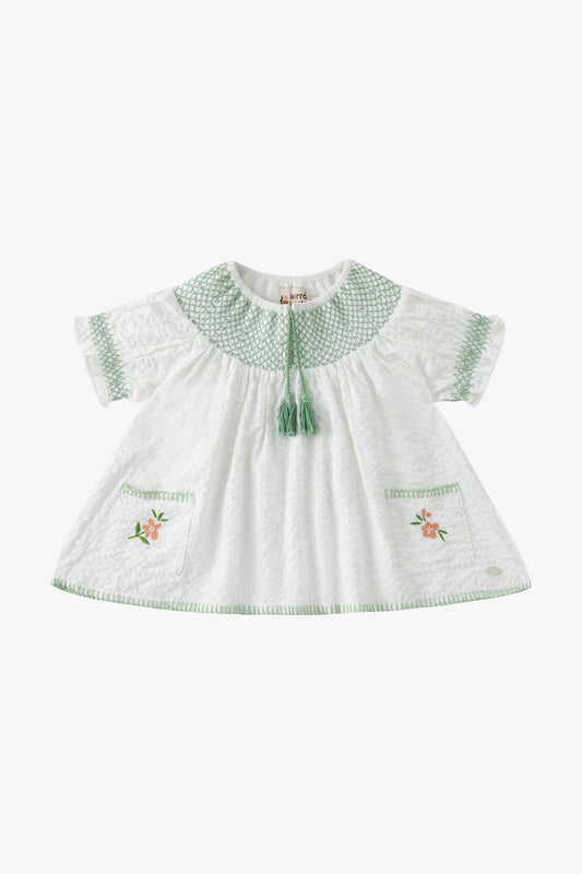 Seersucker Top - White