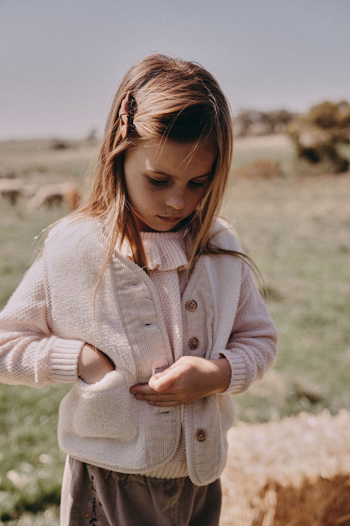 Sherpa Vest - Cream White