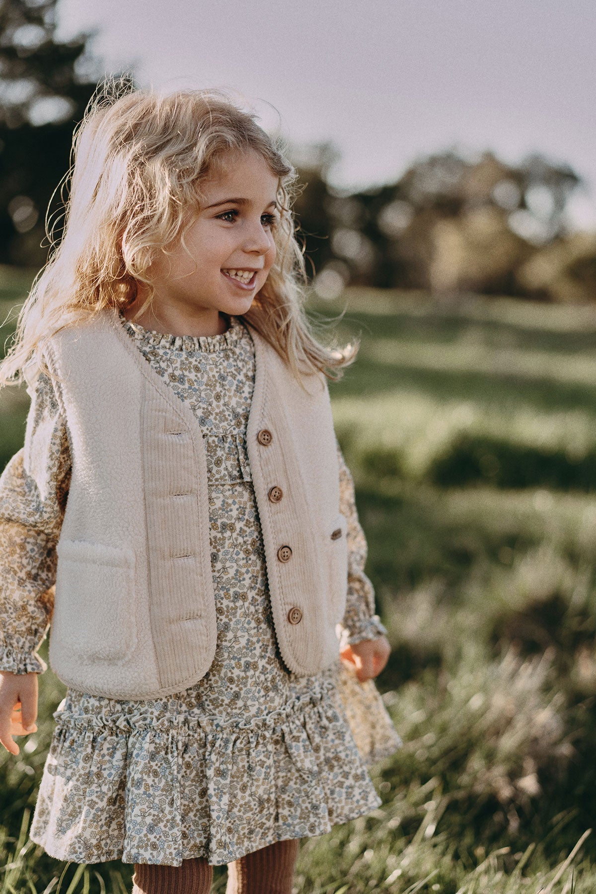 Sherpa Vest - Cream White