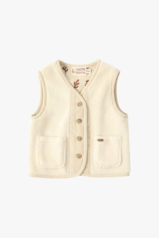 Sherpa Vest - Cream White
